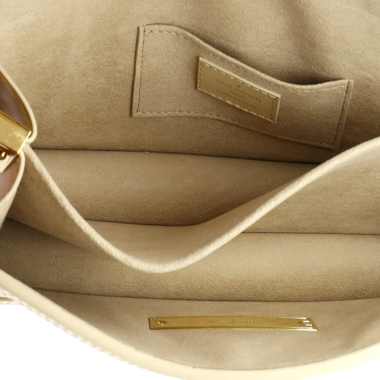 Dauphine Shoulder Bag Monogram Cutout Broderie Leather East West - Deep Luxury