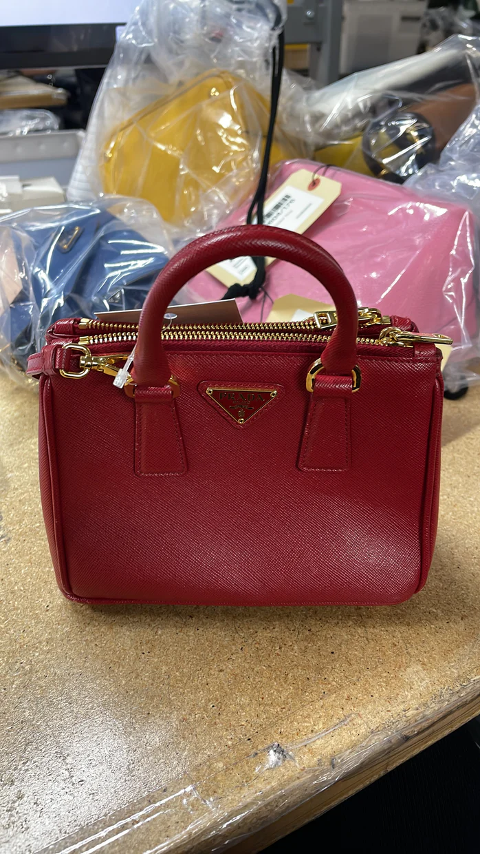 Galleria Double Zip Tote Saffiano Leather Mini - Deep Luxury