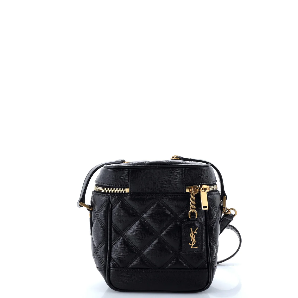 80's Vanity Bag Quilted Leather - Deep Luxury