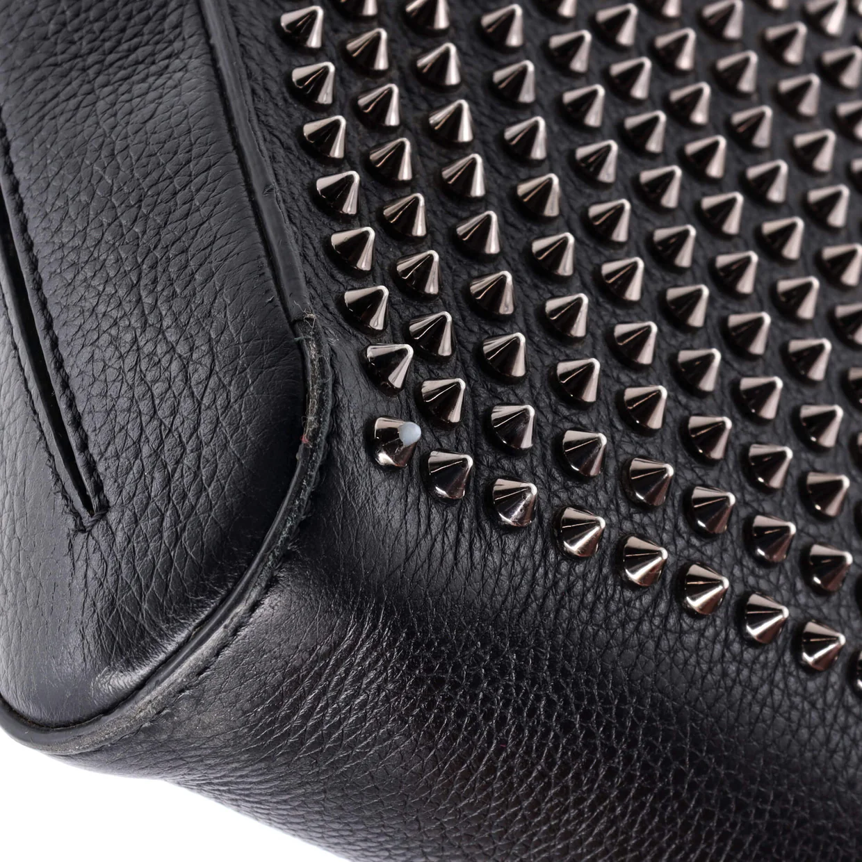 Benech Reporter Bag Spiked Leather Medium - Deep Luxury