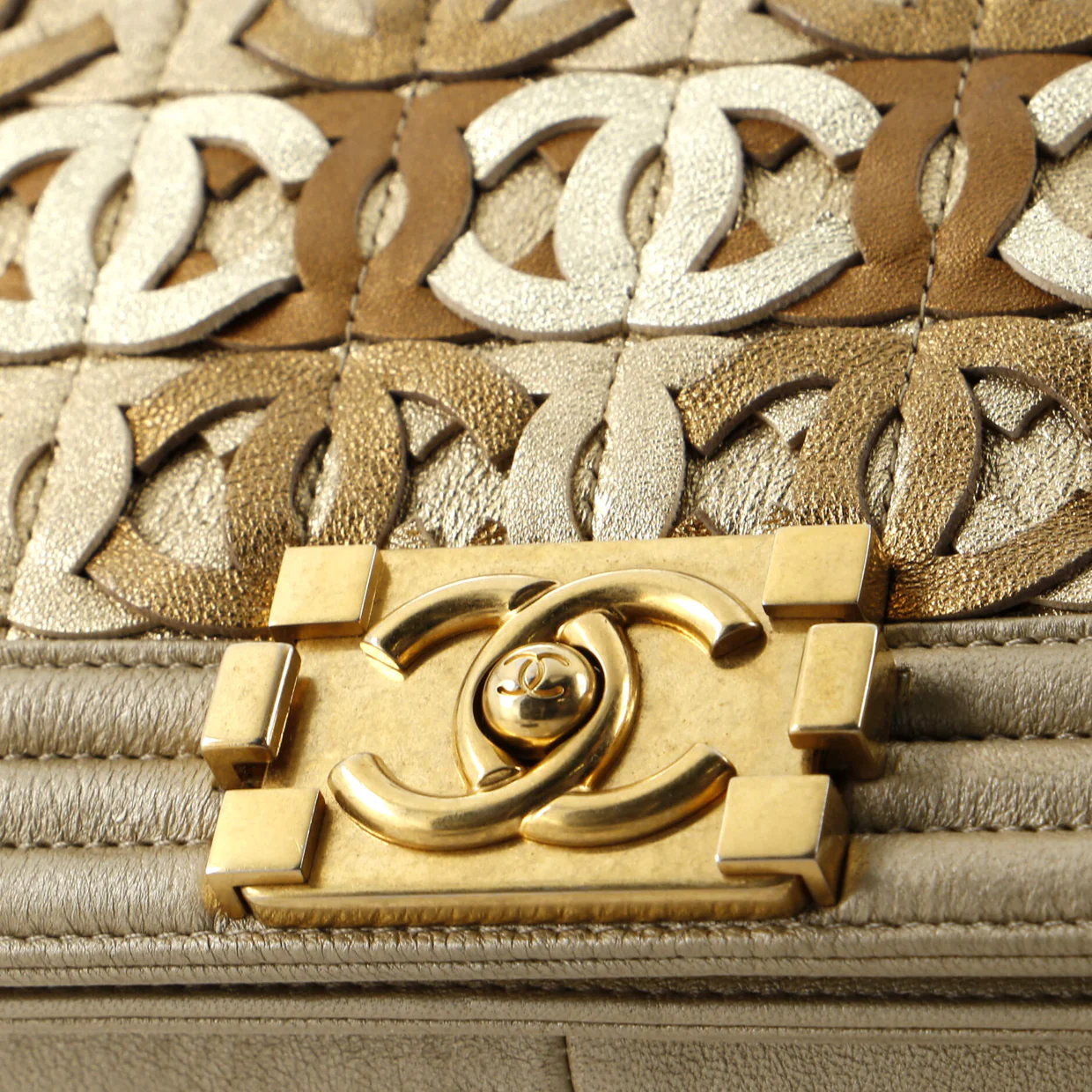 Boy Flap Bag Woven Leather Old Medium - Deep Luxury