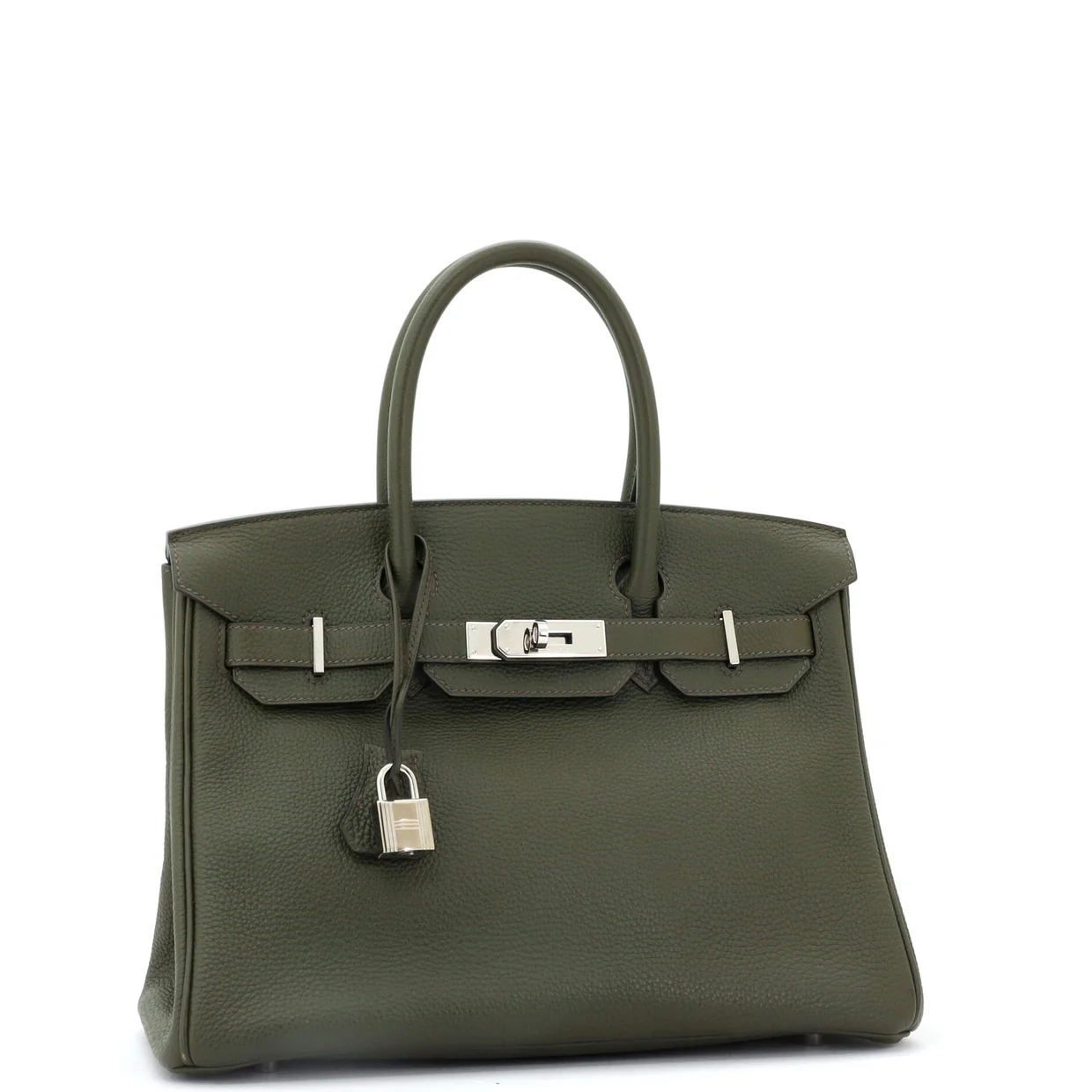 Birkin Handbag Vert Bronze Togo with Palladium Hardware 30 - Deep Luxury