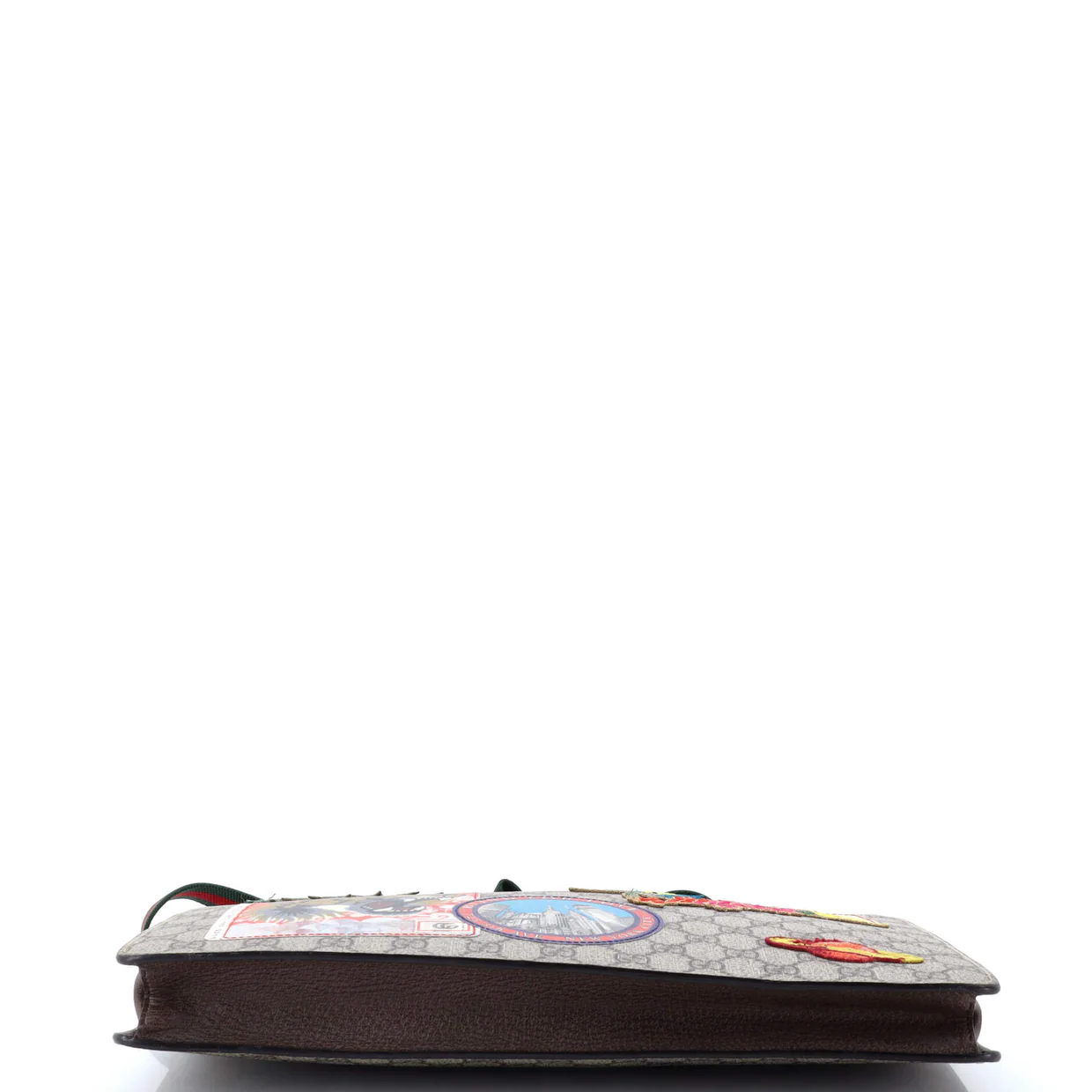 Courrier Messenger Bag GG Coated Canvas with Applique - Deep Luxury