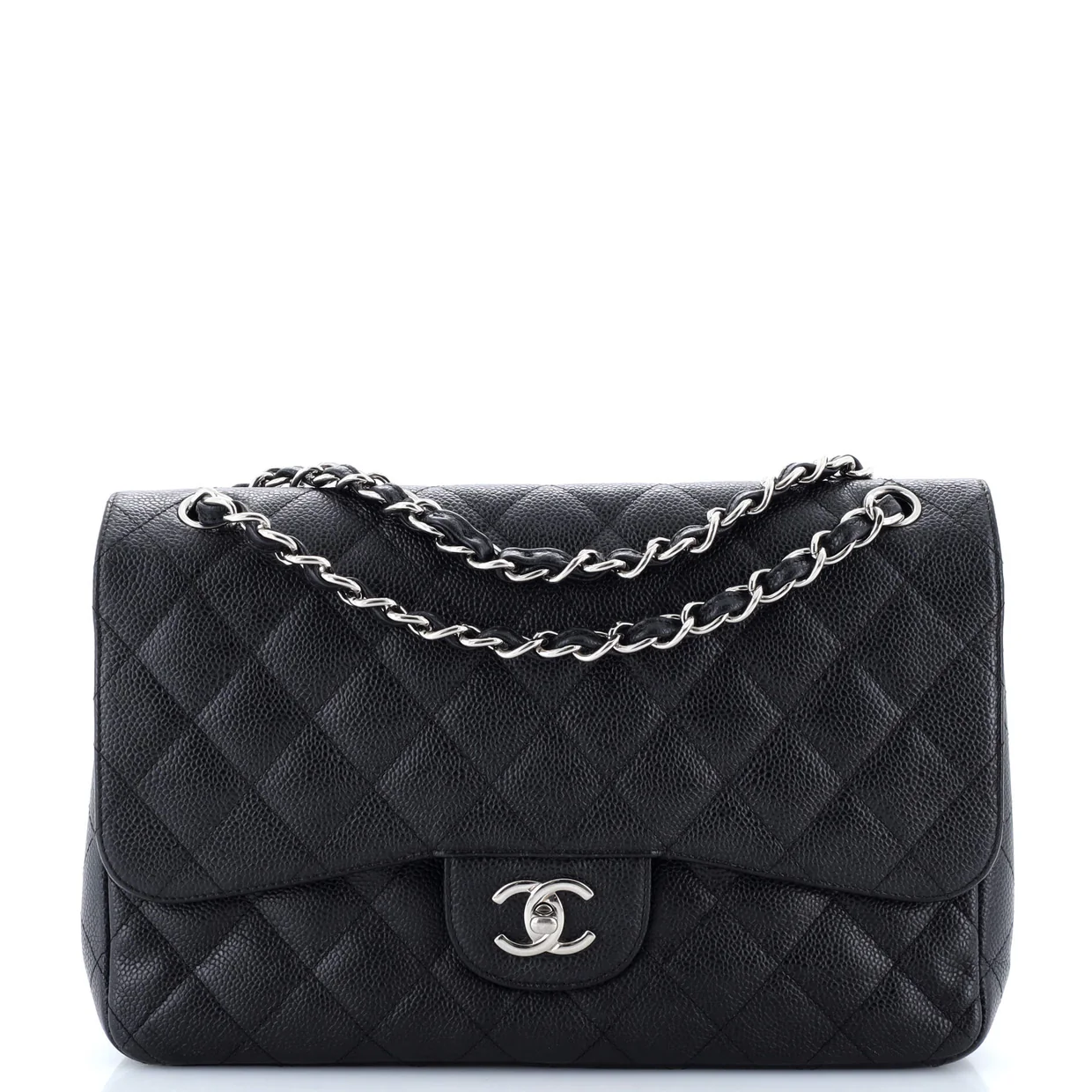 Classic Double Flap Bag Quilted Caviar Jumbo - Deep Luxury