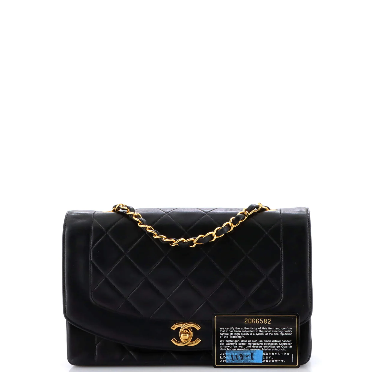 Vintage Diana Flap Bag Quilted Lambskin Medium - Deep Luxury