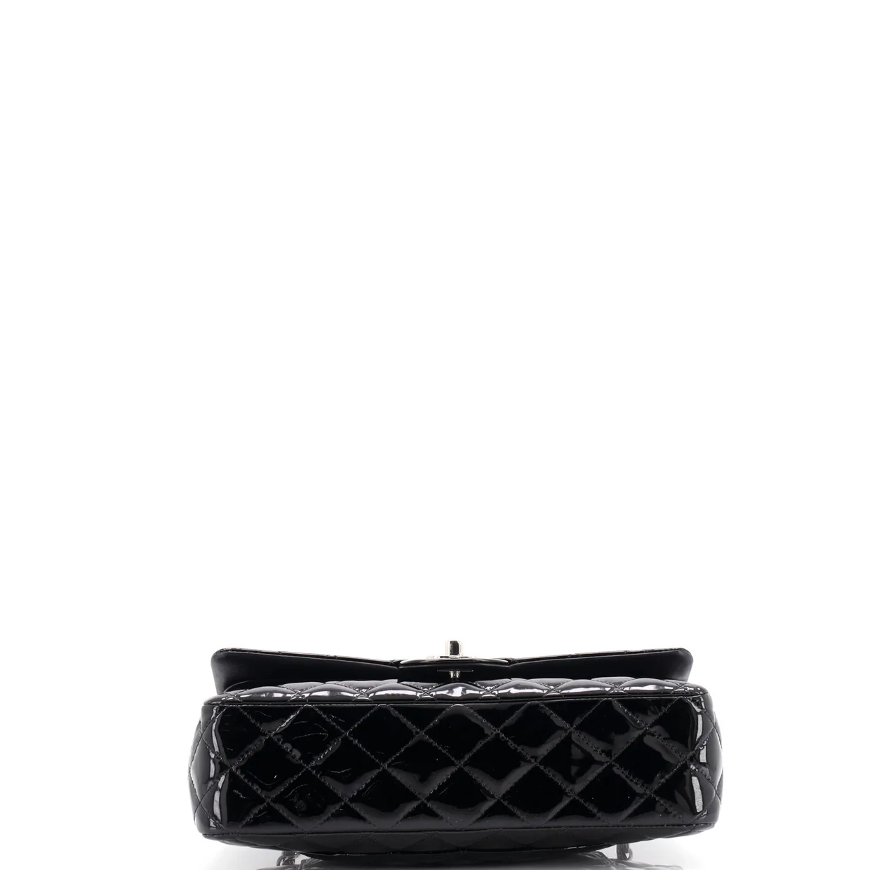 Classic Double Flap Bag Quilted Patent Medium - Deep Luxury