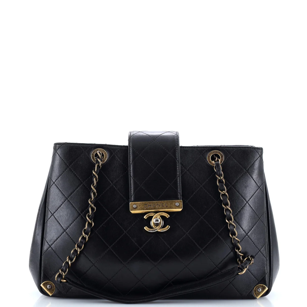 Around The Corner Shopping Tote Quilted Lambskin Medium - Deep Luxury