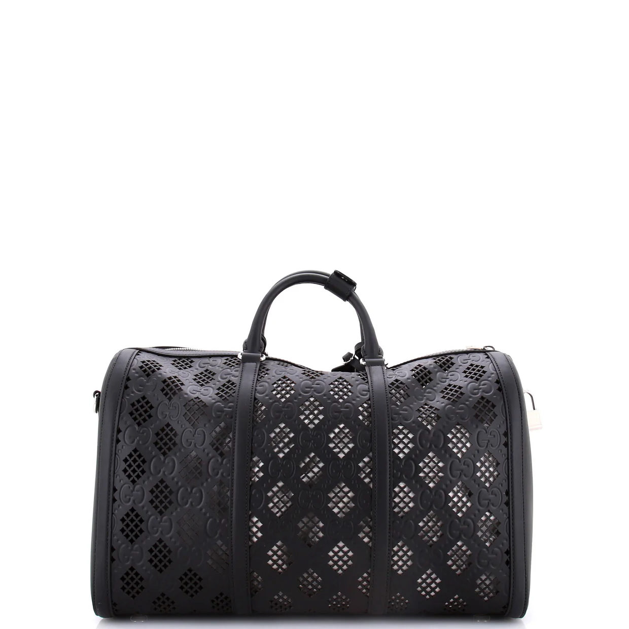 Convertible Duffle Bag GG Debossed Laser Cut Leather Large - Deep Luxury