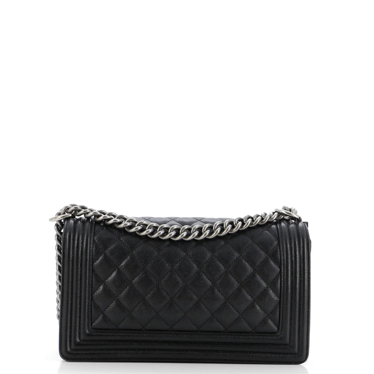 Boy Flap Bag Quilted Caviar Old Medium - Deep Luxury