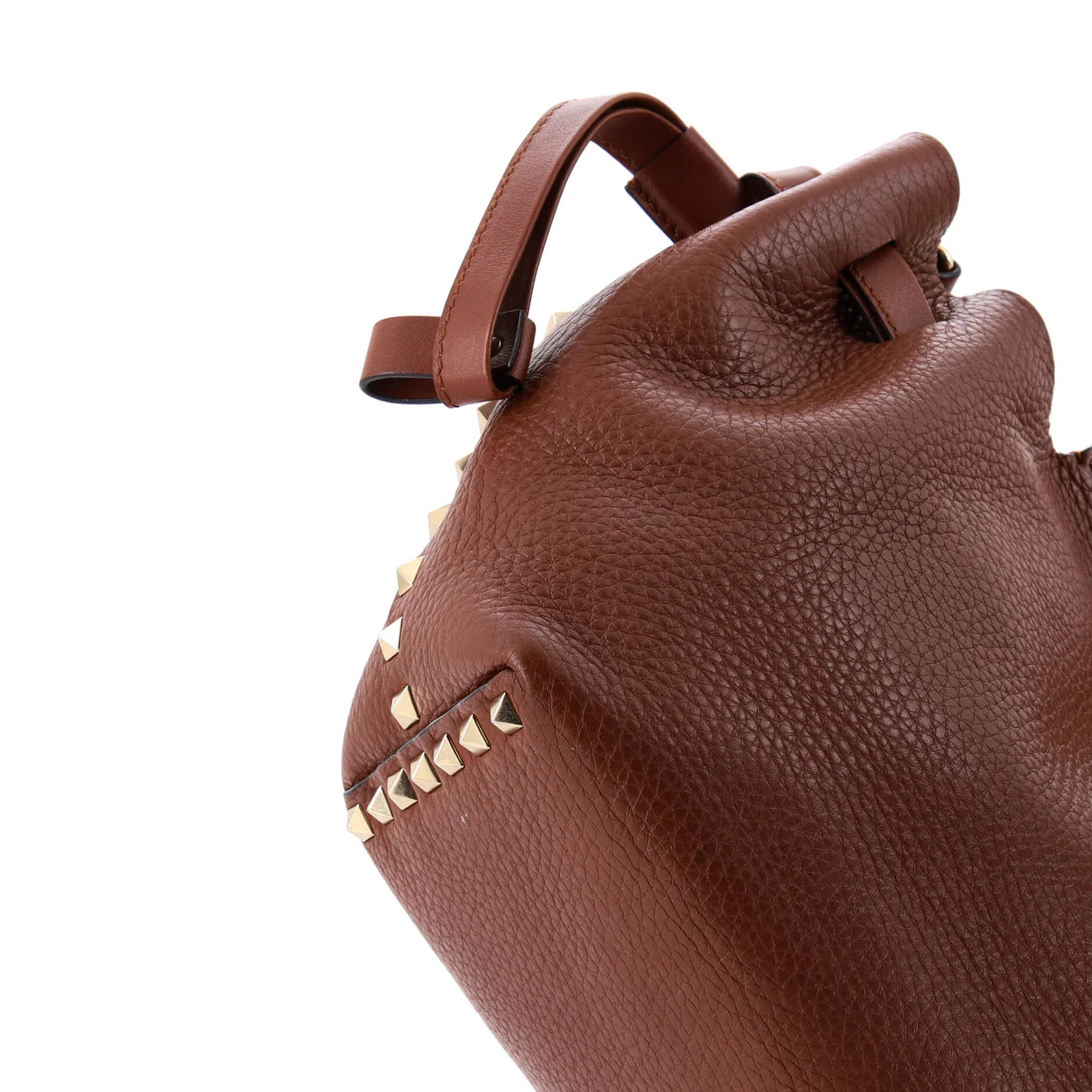 Rockstud Bucket Shoulder Bag Leather Small - Deep Luxury