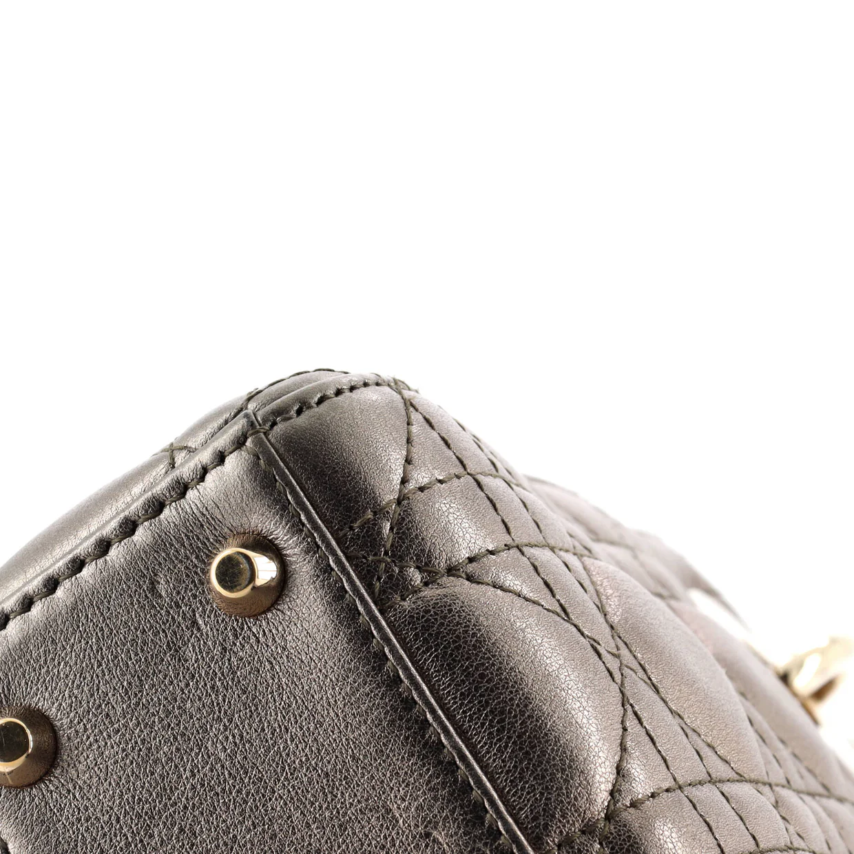 Lady Dior Chain Bag Cannage Quilt Lambskin Mini - Deep Luxury