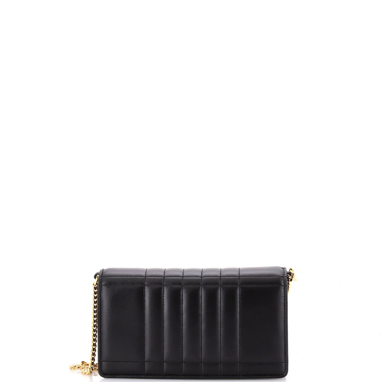 Lola Clutch on Chain Quilted Leather - Deep Luxury
