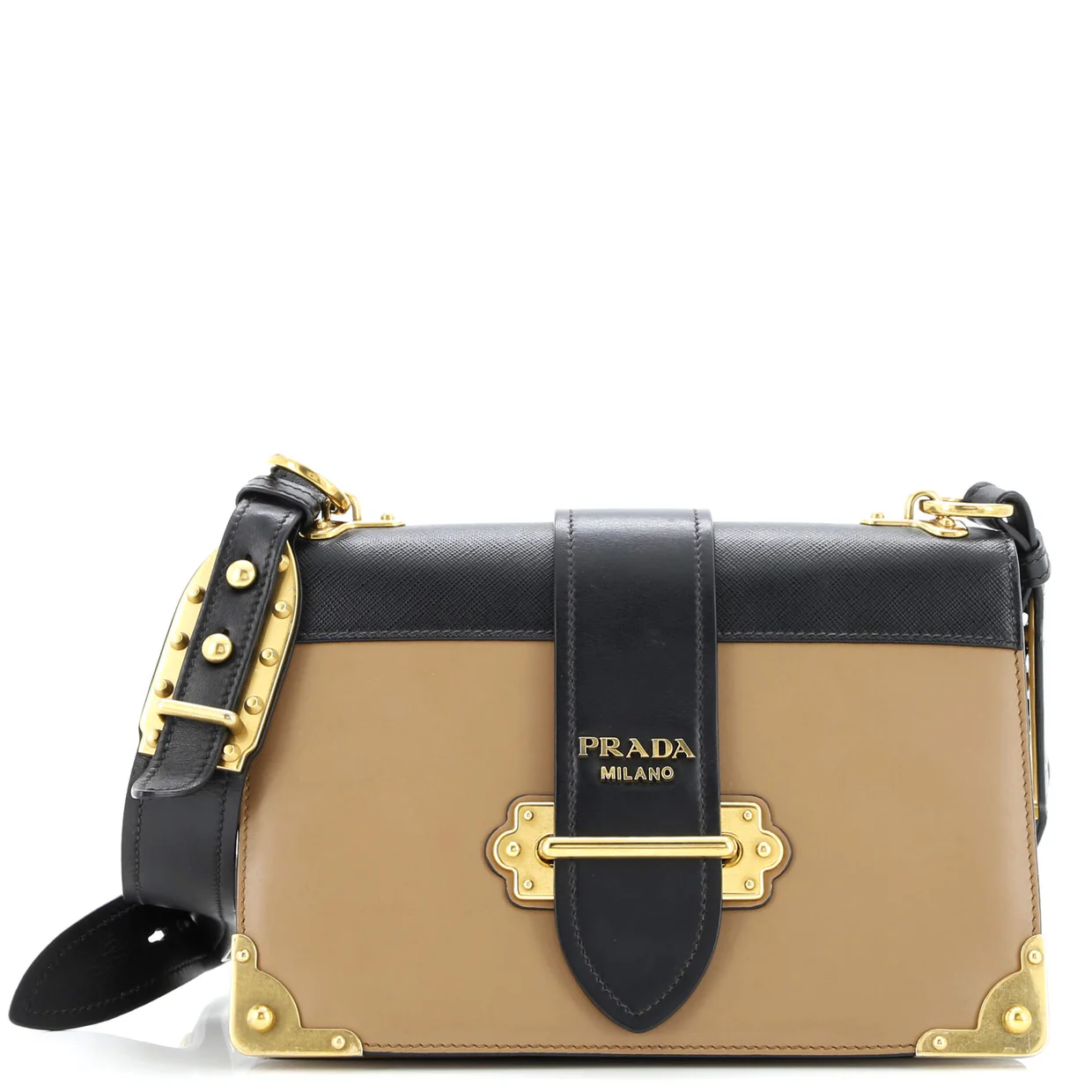 Cahier Crossbody Bag Leather and Saffiano Leather Large - Deep Luxury