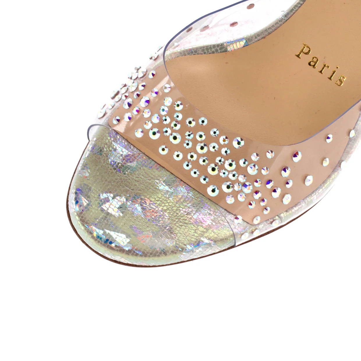 Women's Degramule Mule Sandals Embellished PVC and Leather 85 - Deep Luxury