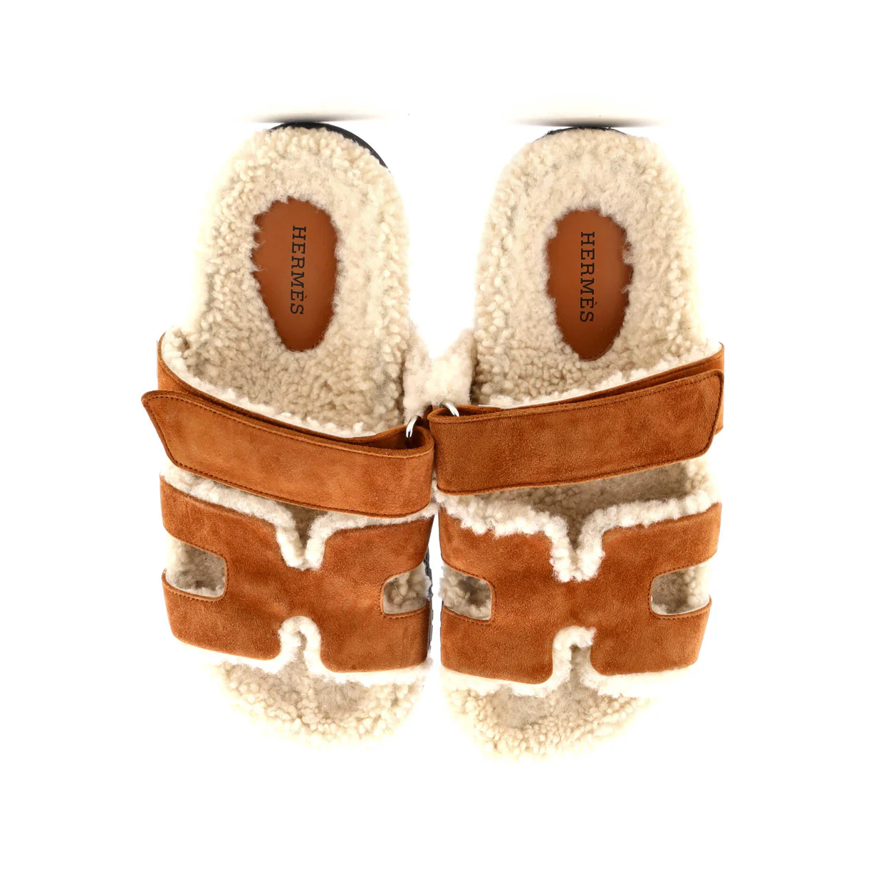 Women's Chypre Sandals Suede with Shearling - Deep Luxury