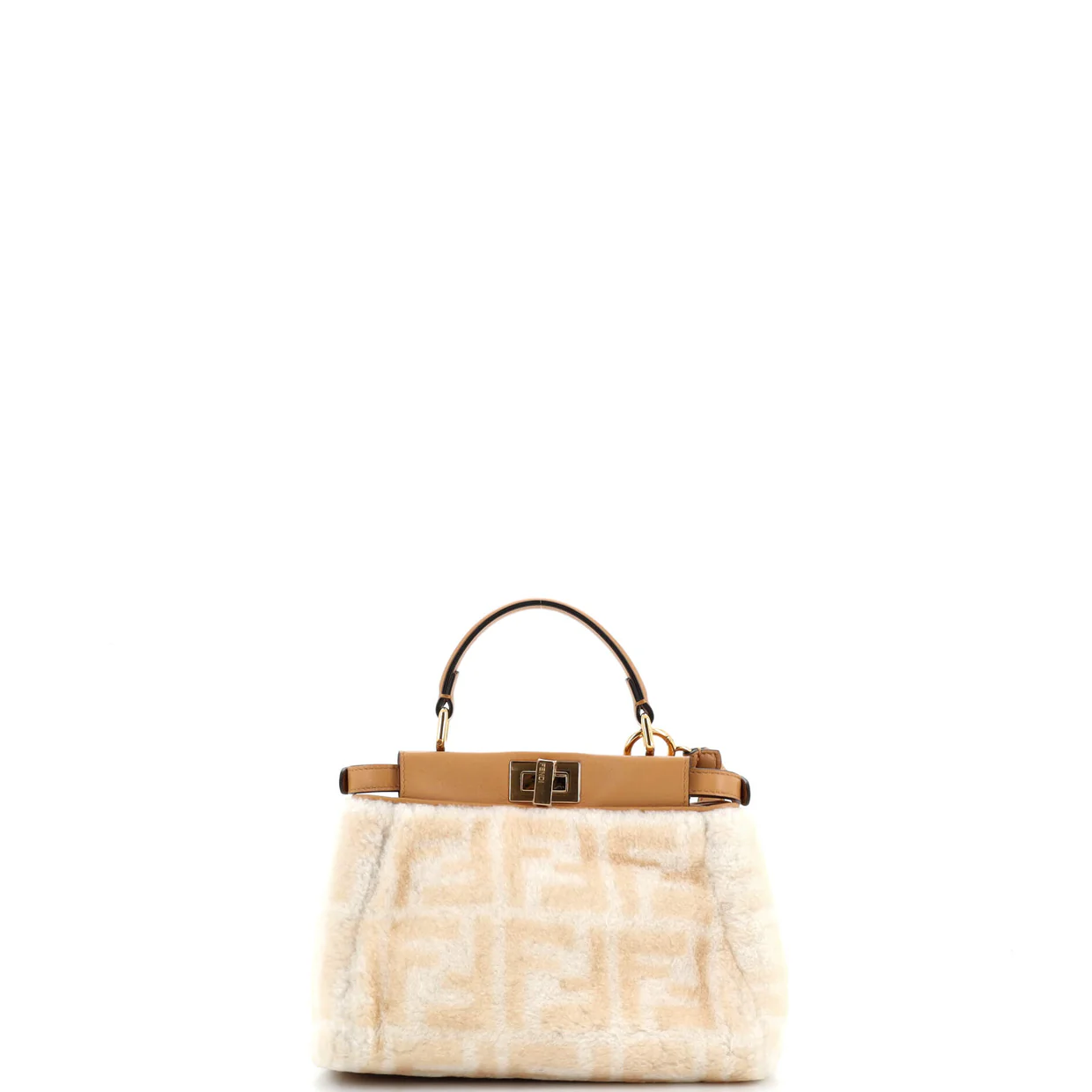 Peekaboo Bag Zucca Shearling Mini - Deep Luxury