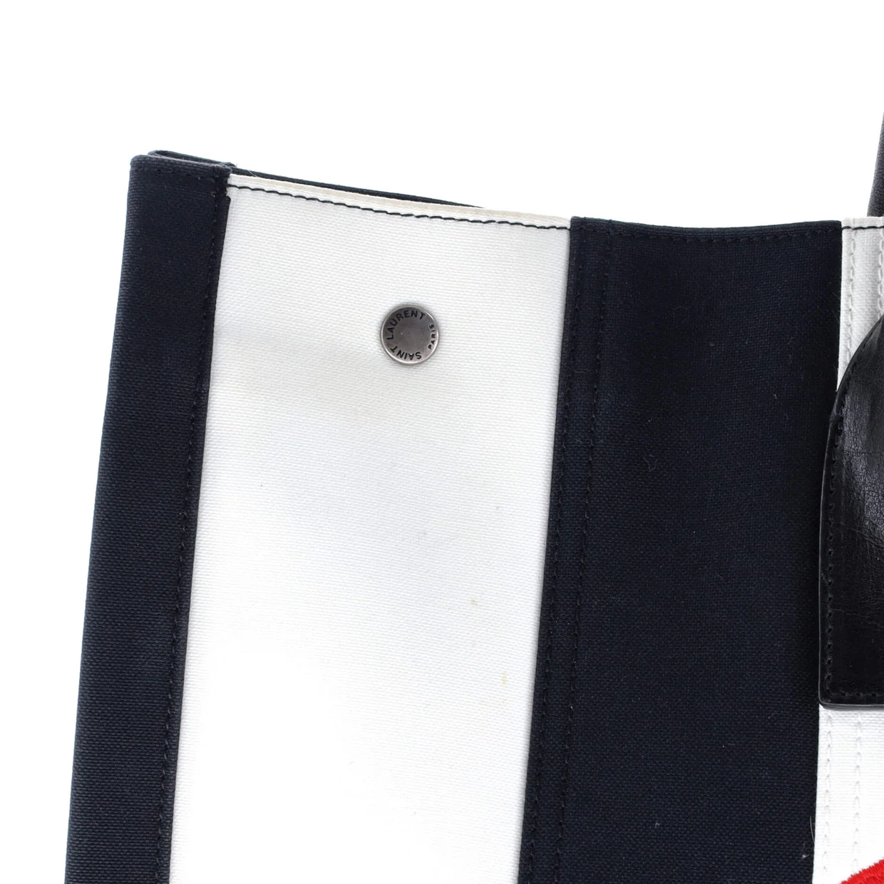 Noe Shopping Tote Striped Canvas Large - Deep Luxury