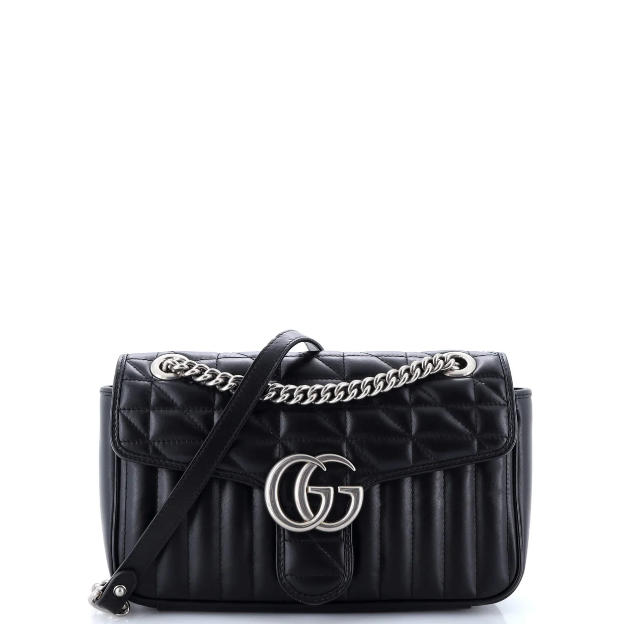 GG Marmont Flap Bag Mixed Matelasse Leather Small - Deep Luxury
