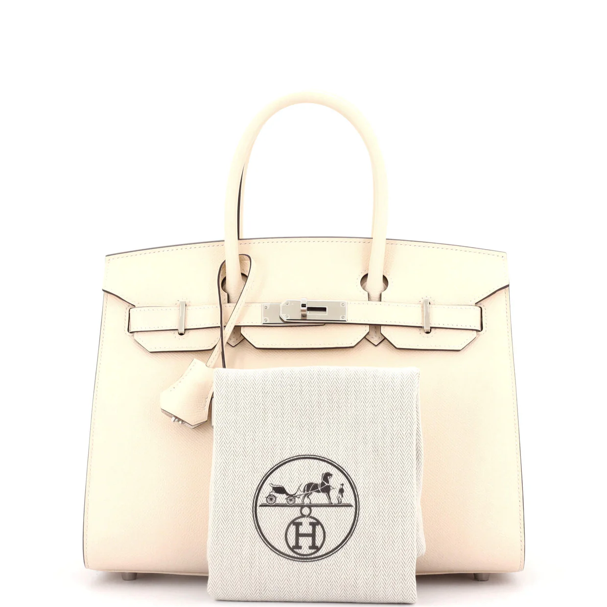 Birkin Sellier Bag Light Epsom with Palladium Hardware 30 - Deep Luxury