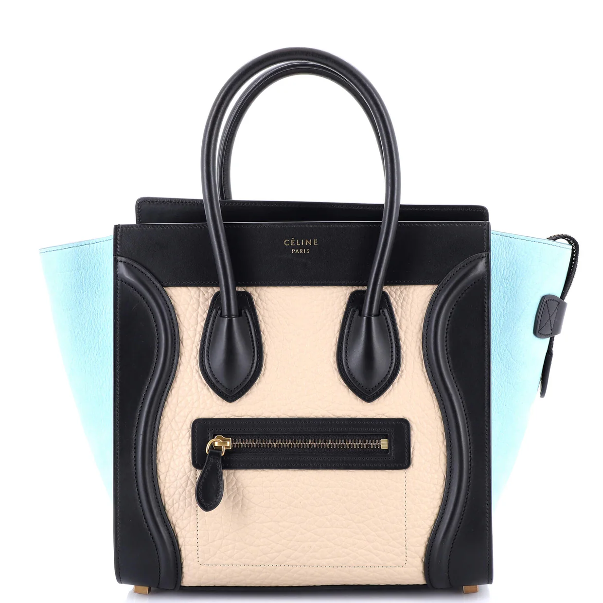 Tricolor Luggage Bag Leather Micro - Deep Luxury