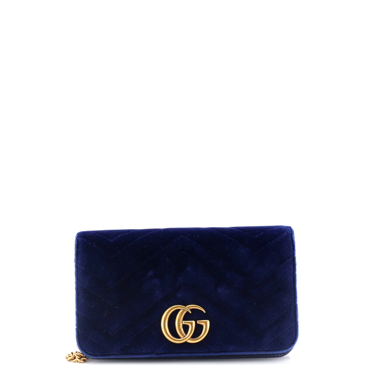 GG Marmont Chain Flap Bag Matelasse Velvet Mini - Deep Luxury