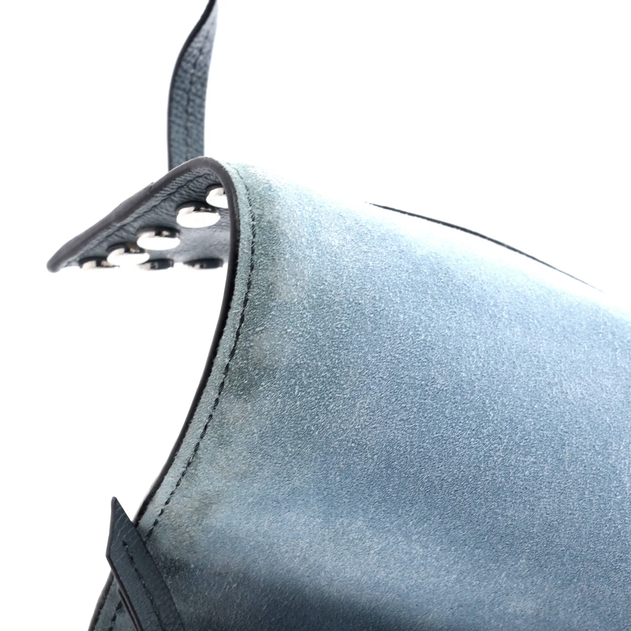 Etiquette Flap Bag Studded Glace Calfskin Small - Deep Luxury