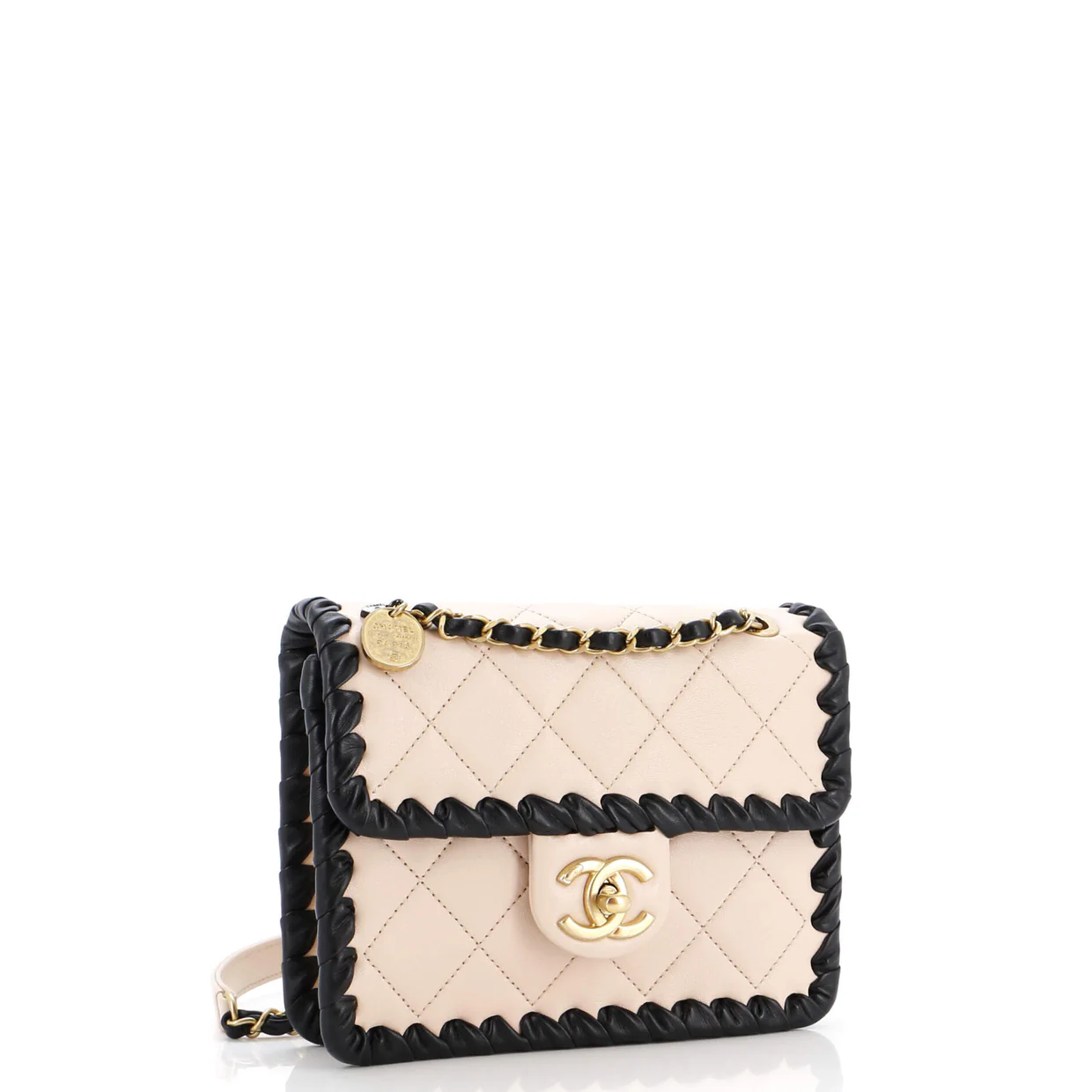 My Own Frame Flap Bag Braided Quilted Calfskin Mini - Deep Luxury