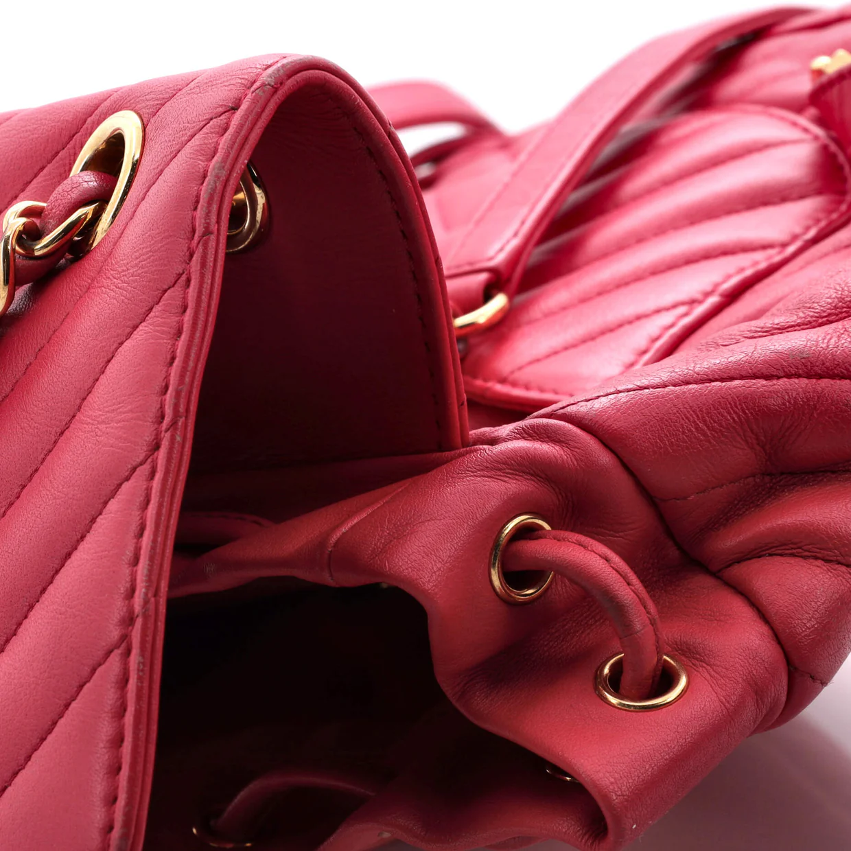 Urban Spirit Backpack Chevron Leather Small - Deep Luxury