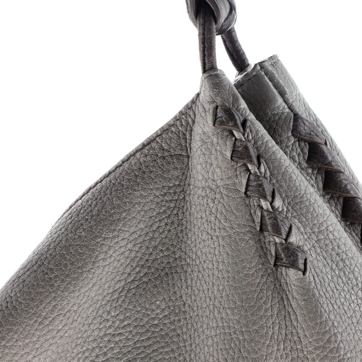 Open Hobo Cervo with Intrecciato Detail Medium - Deep Luxury