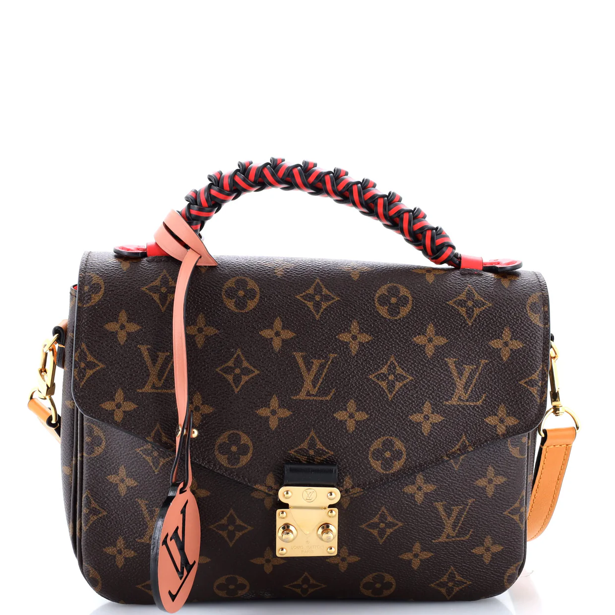 Braided Handle Pochette Metis Monogram Canvas with Leather - Deep Luxury