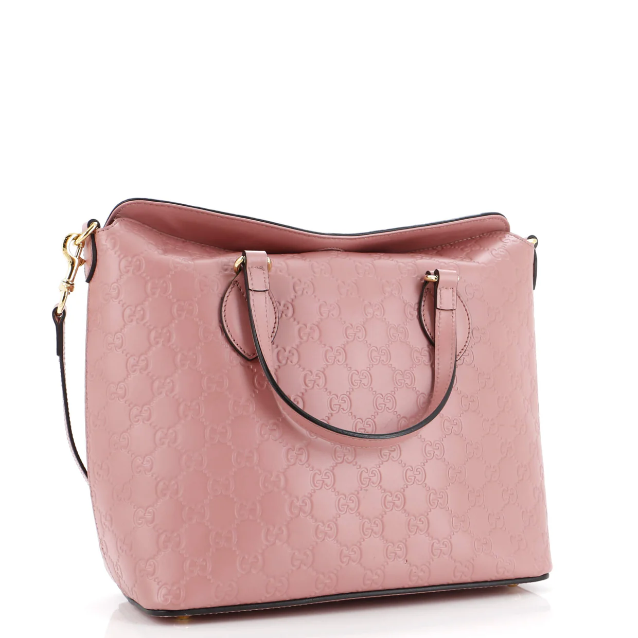 Signature Fold Over Tote Guccissima Leather Medium - Deep Luxury