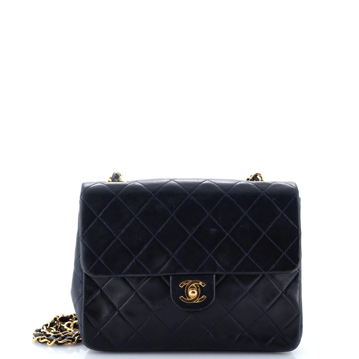 Vintage Square Classic Flap Bag Quilted Lambskin Small - Deep Luxury