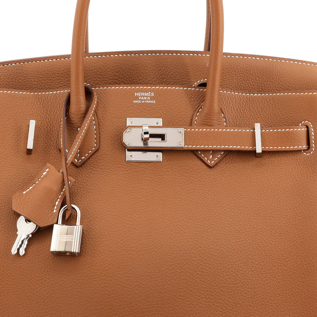 Birkin Handbag Gold Maurice with Palladium Hardware 30 - Deep Luxury