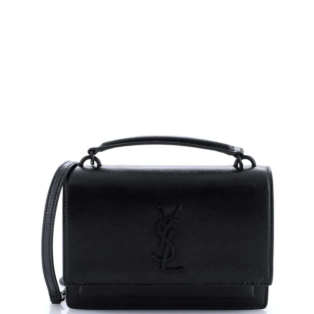 Sunset Top Handle Chain Wallet Leather - Deep Luxury