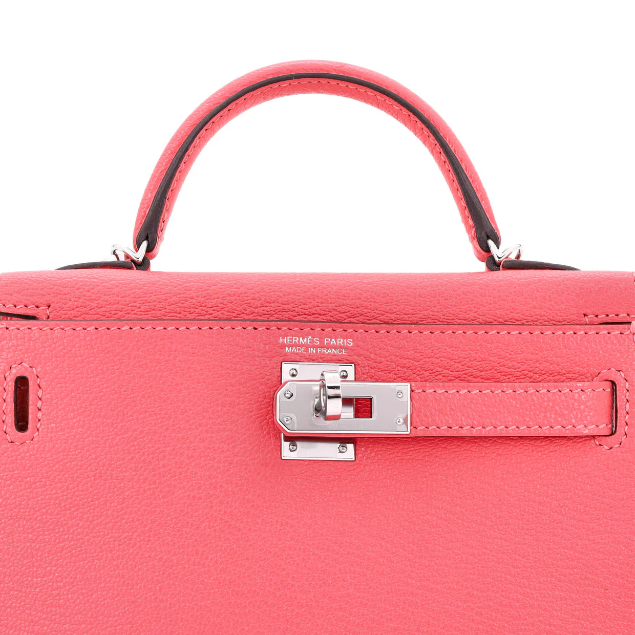 Kelly Mini II Bag Rose Azalée Chevre Mysore with Palladium Hardware 20 - Deep Luxury