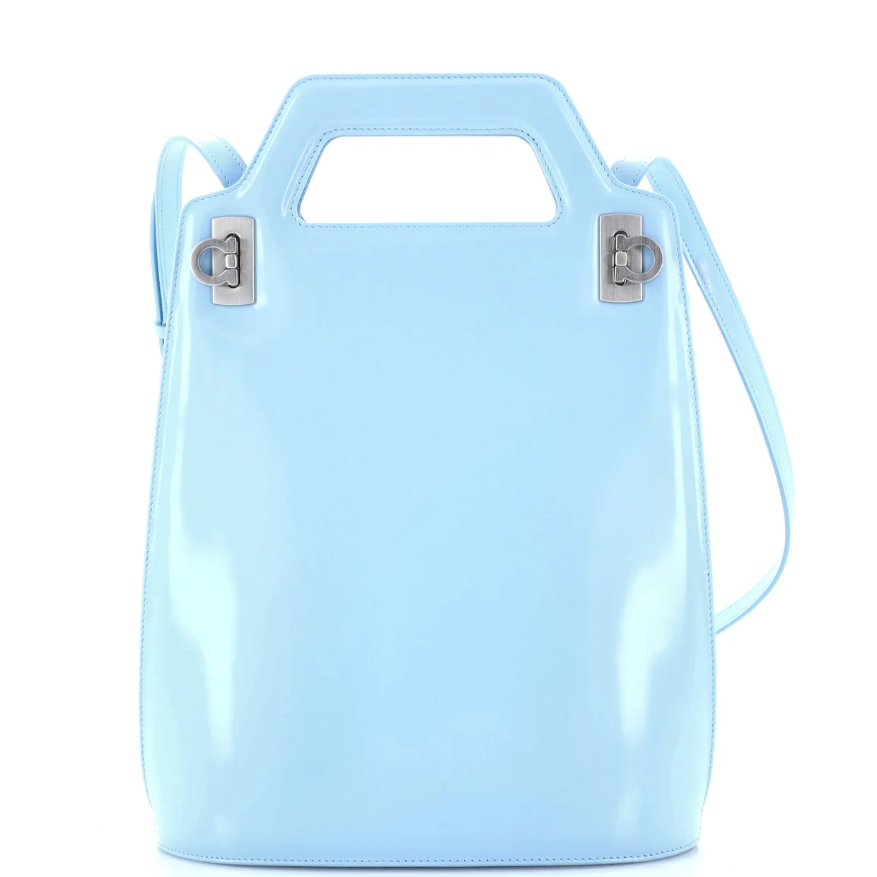 Wanda Top Handle Shoulder Bag Leather Tall - Deep Luxury