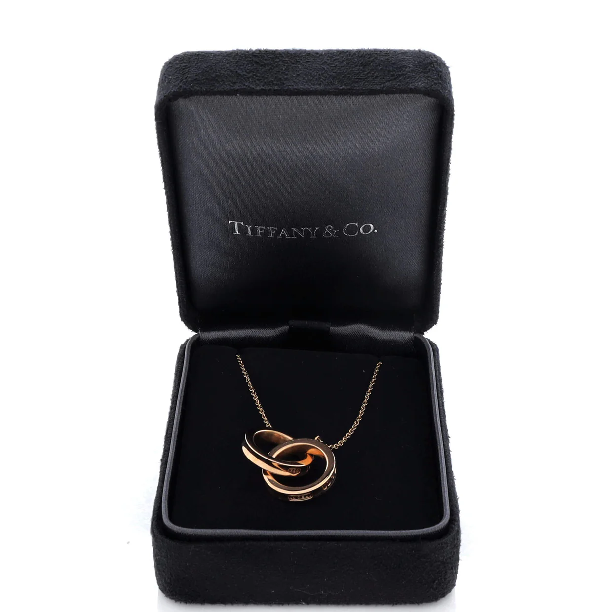 1837 Interlocking Circles Pendant Necklace 18K Rose Gold Small - Deep Luxury