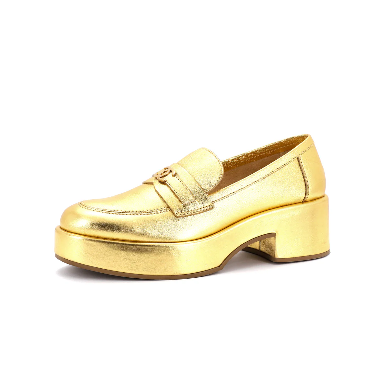 Women's CC Platform Loafers Leather - Deep Luxury