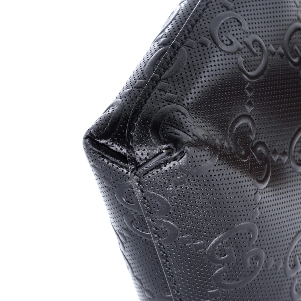 Convertible Messenger Bag GG Embossed Perforated Leather Medium - Deep Luxury