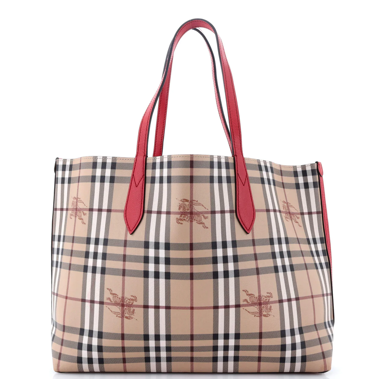 Reversible Tote Haymarket Coated Canvas and Leather Medium - Deep Luxury