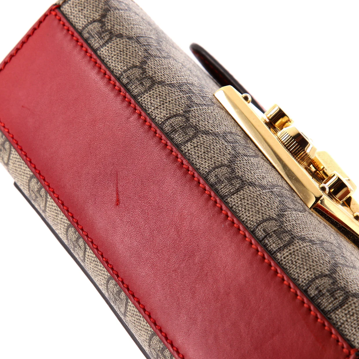 Padlock Shoulder Bag GG Coated Canvas and Leather Small - Deep Luxury