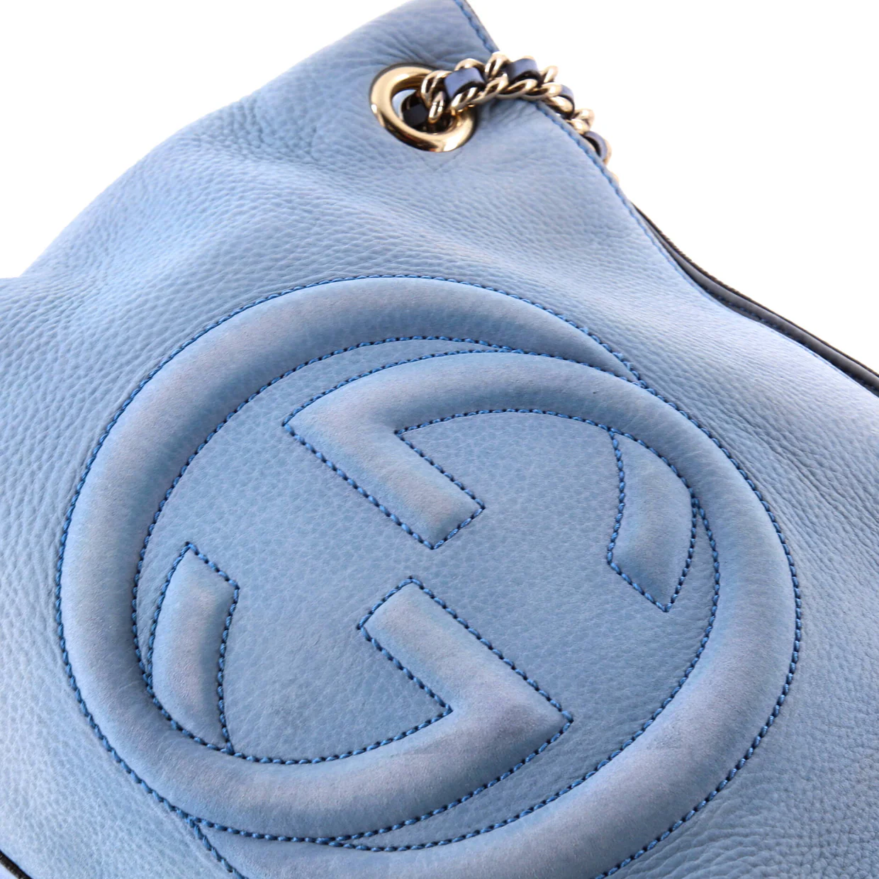 Soho Chain Strap Shoulder Bag Nubuck Medium - Deep Luxury