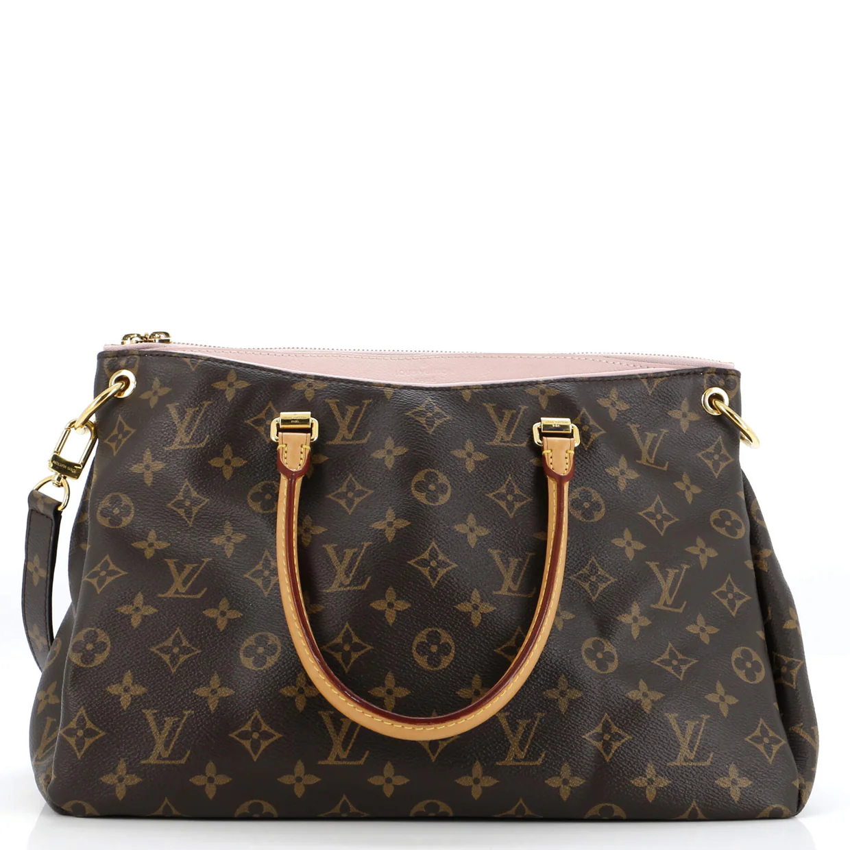 Pallas Tote Monogram Canvas with Leather - Deep Luxury