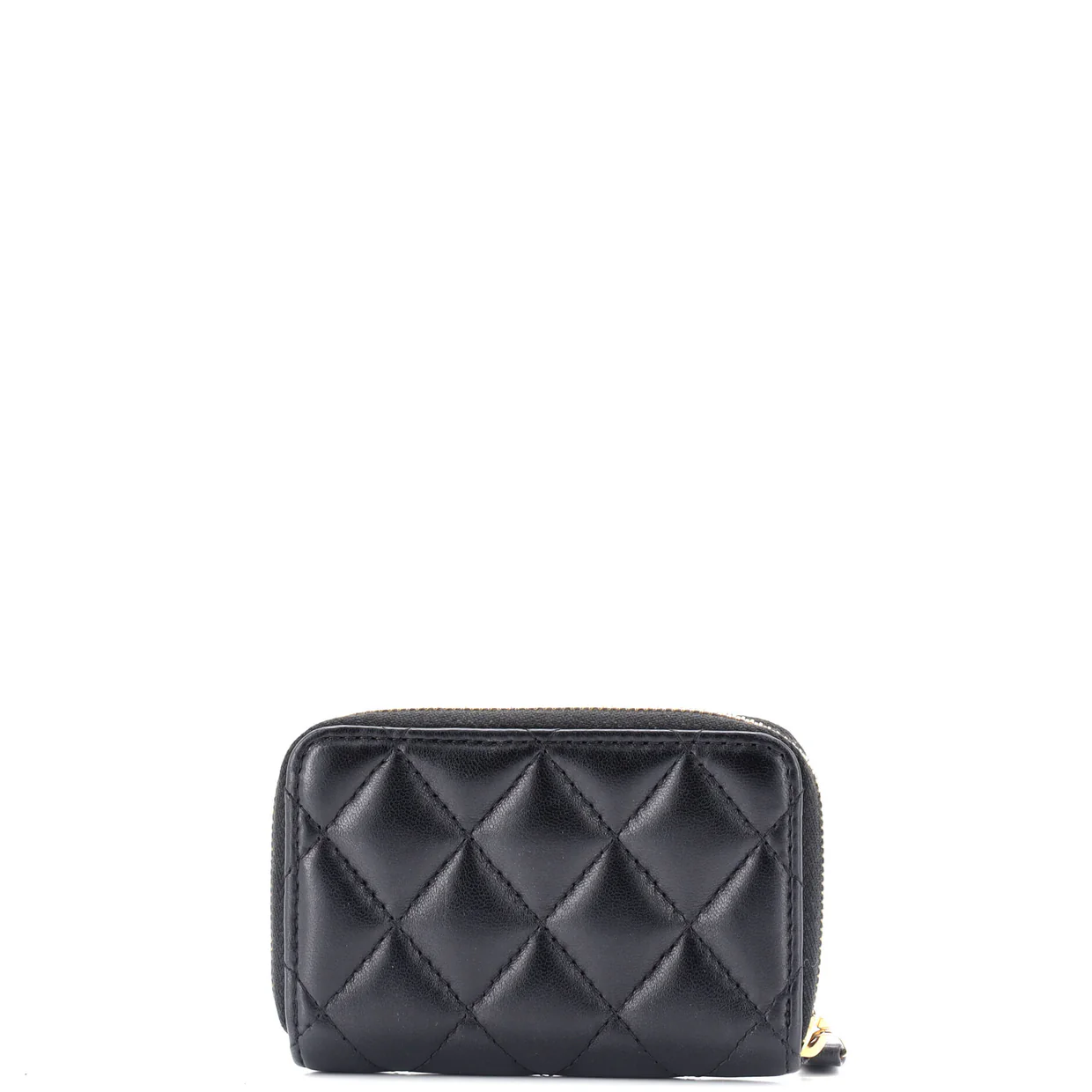 CC Zip Coin Purse Quilted Lambskin Small - Deep Luxury