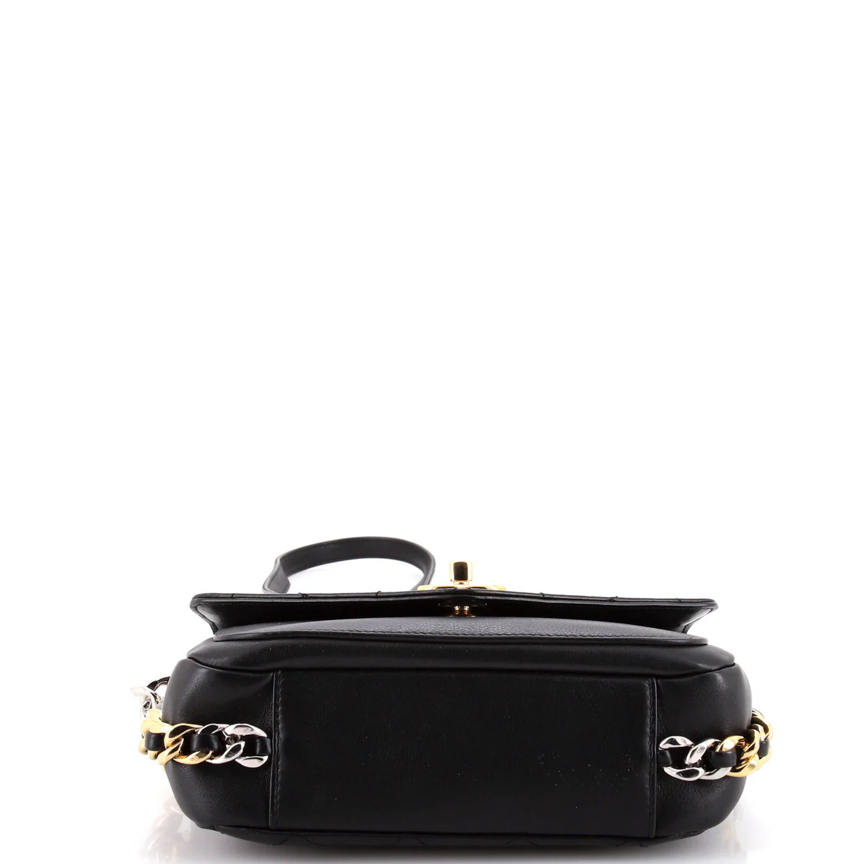 Two Tone Envelope Flap Bag Quilted Calfskin Medium - Deep Luxury