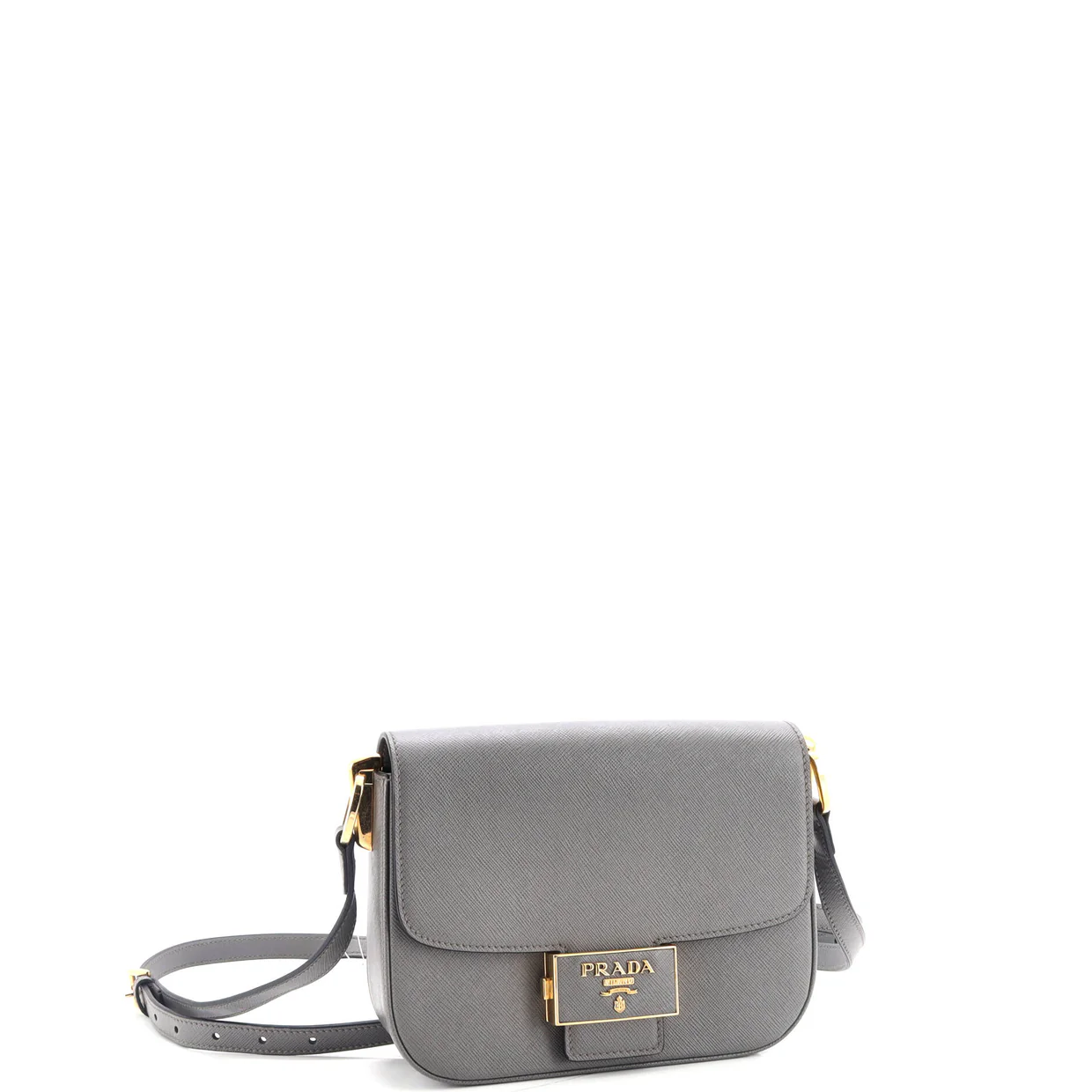 Embleme Flap Bag Saffiano Leather Small - Deep Luxury