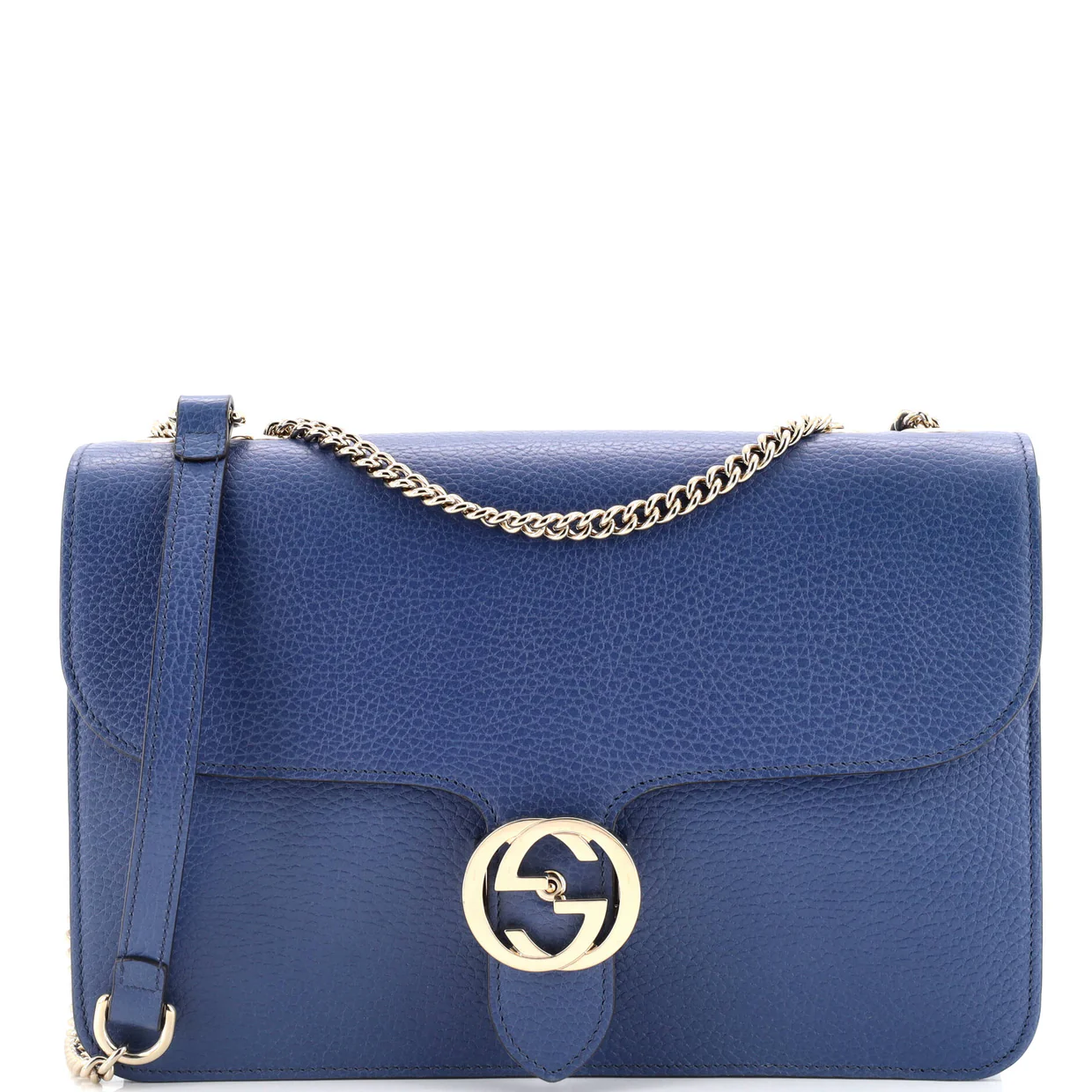 Interlocking Shoulder Bag Leather Medium - Deep Luxury