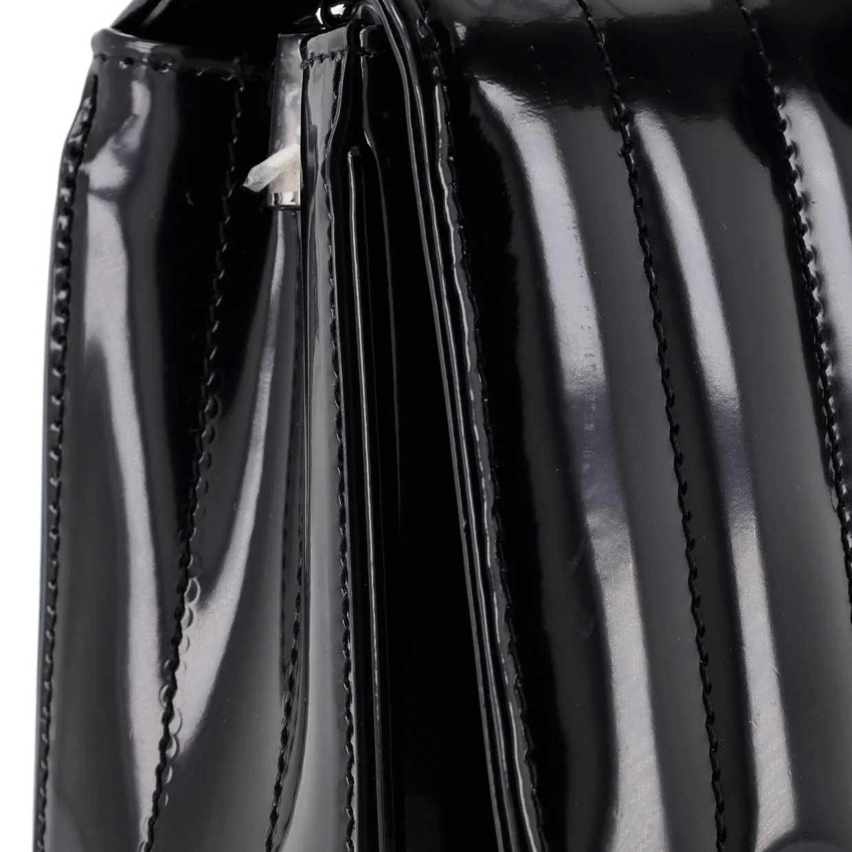 Vicky Crossbody Bag Vertical Quilted Patent Small - Deep Luxury