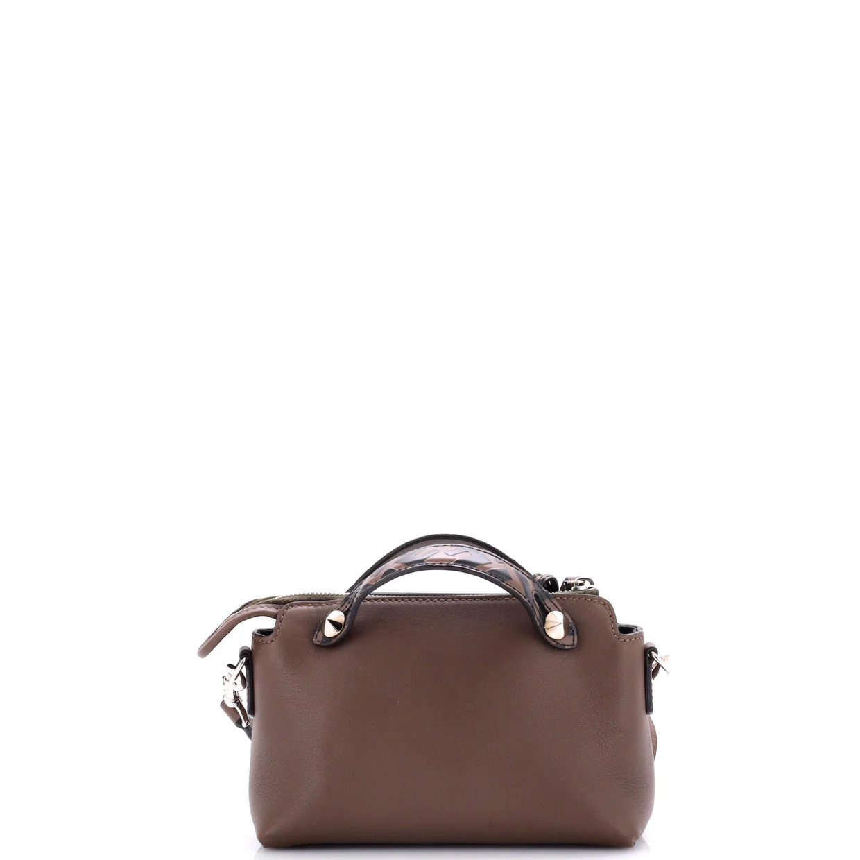 By The Way Satchel Leather with Zucca Embossed Detail Mini - Deep Luxury