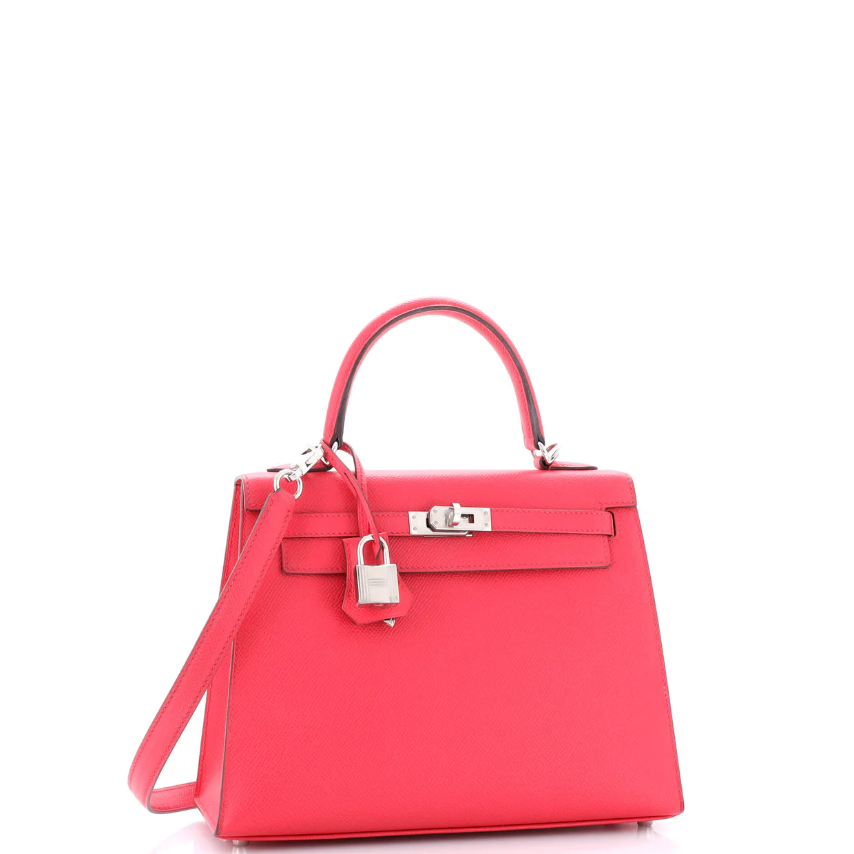 Kelly Handbag Rose Extreme Epsom with Palladium Hardware 25 - Deep Luxury